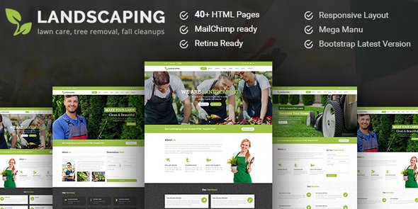 Landscaping- Gardening, Lawn & Landscape HTML5 Template
           TFx