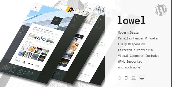 Lowel - Responsive Modern WordPress Theme
           TFx