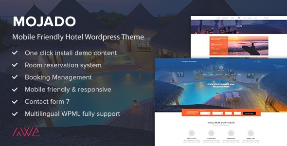 Mojado - Mobile Friendly Hotel WordPress Theme
           TFx