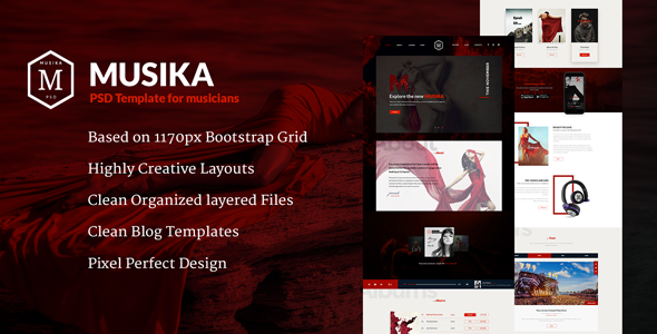 Musika - Music PSD Template
           TFx