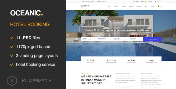 Oceanic - Hotel Booking PSD template
           TFx