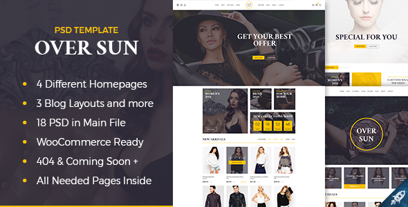 Over Sun - Multipurpose eCommerce PSD Template
           TFx