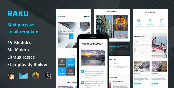 RAKU - Multipurpose Responsive Email Template + Stampready Builder
           TFx