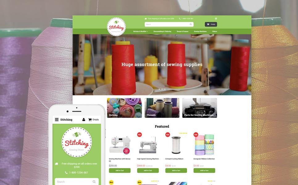 Sewing Store OpenCart Template TMT