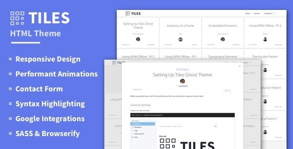 Tiles - Animated Grid-based HTML Theme
           TFx