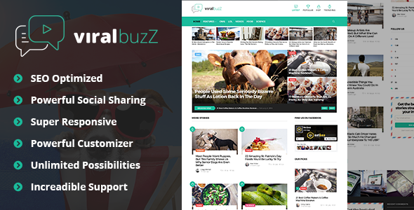 Viral Buzz - Responsive WordPress Blog 
           TFx