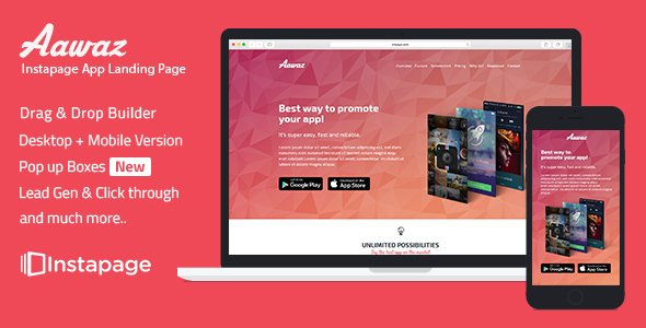 Aawaz - Instapage App Landing Page
           TFx