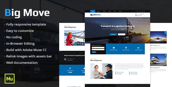Big Move - Responsive Transport & Logistics Template 
           TFx