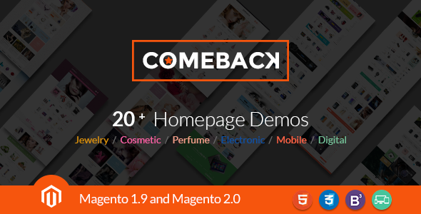 Comeback - eCommerce Magento 1.9 & Magento 2.0 Themes for Perfume Fragrance & Jewellery Stores
           TFx