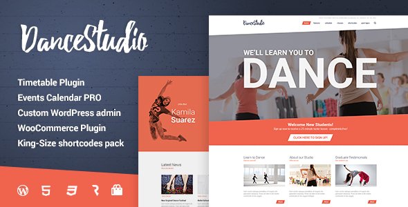 Dance Studio - WordPress Theme for Dancing Schools & Clubs
           TFx