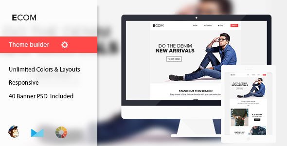 Ecom - Minimal Email Template + 40 Banners
           TFx