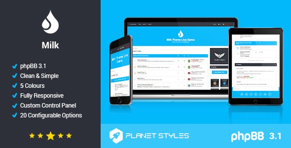 Milk - Modern Responsive phpBB 3.1 Theme
           TFx