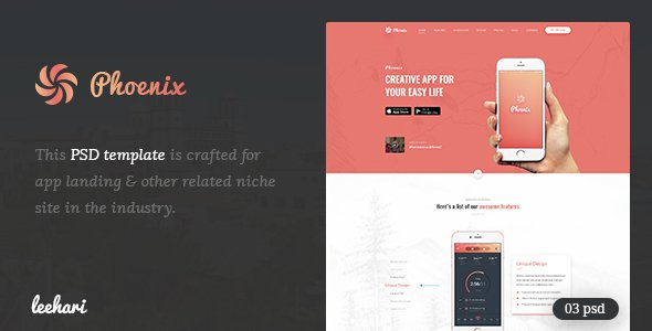Phoenix - App Landing PSD Template
           TFx
