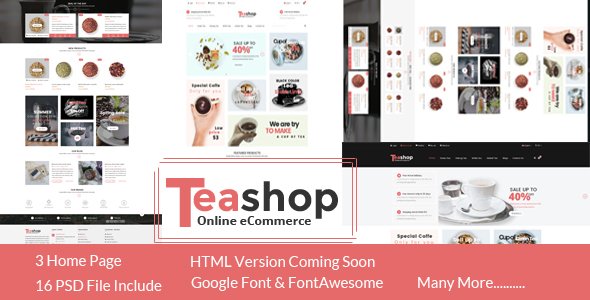 TeaShop - eCommerce PSD Template
           TFx
