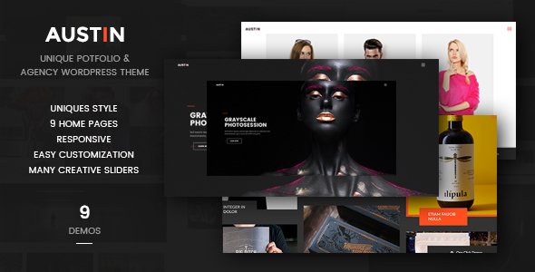 Unique Agency WordPress Theme - Austin 
           TFx