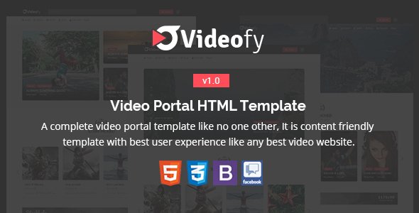 Videofy - Video Portal HTML Template
           TFx