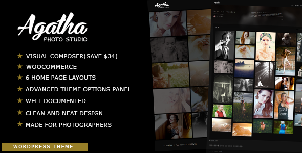 Agatha - Photography Portfolio WordPress Theme
           TFx