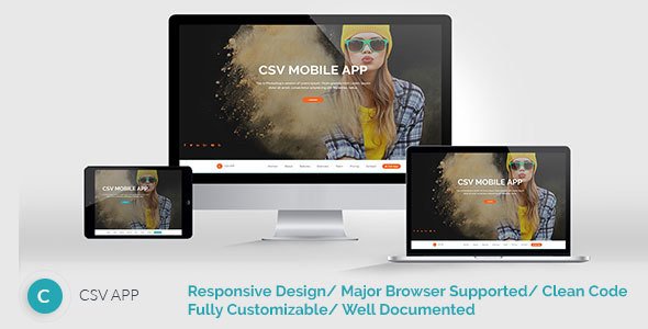 CSVAPP - Responsive Mobile App Landing Page - HTML Template
           TFx