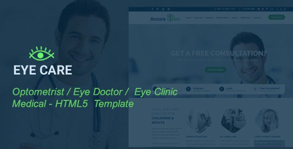 EyeCare - Optometrist, Eye Doctor, Laser Vision, Ophthalmologist,  Medical HTML5 Template 
           TFx