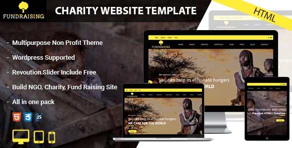 Fundraising - HTML template for charity and donation websites
           TFx