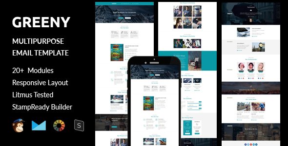 GREENY - Multipurpose Responsive Email Template + Stampready Builder
           TFx