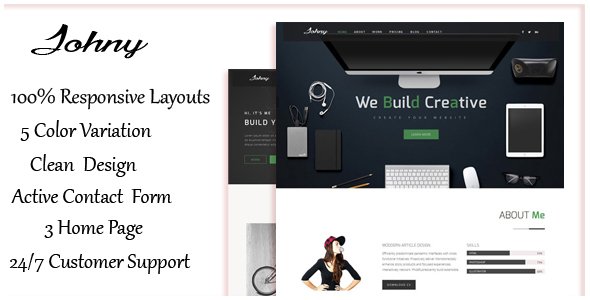 Johny - Responsive Resume / Personal Portfolio Template
           TFx