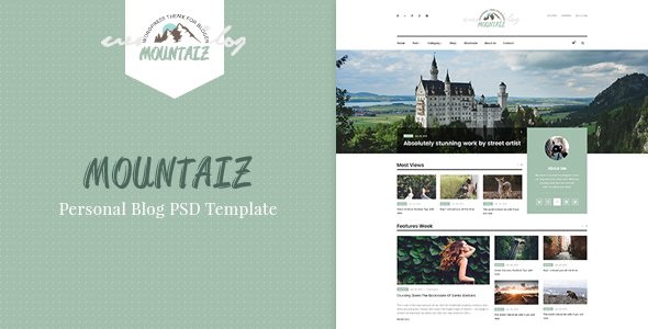 Mountaiz - Personal Blog PSD Template
           TFx