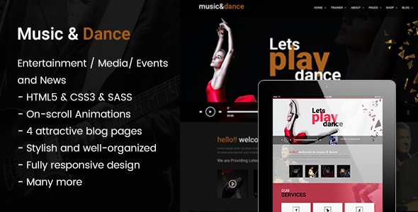 Music and Dance HTML5 Template
           TFx