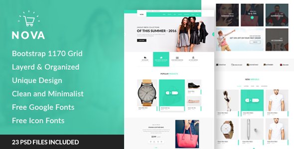 Nova - Fashion eCommerce PSD Template
           TFx