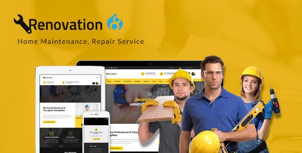 Renovation - Home Maintenance, Repair Service Drupal 8 Theme
           TFx