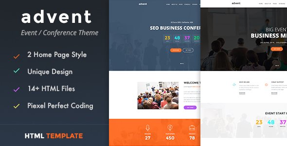 Advent - Conference & Event HTML Template
           TFx