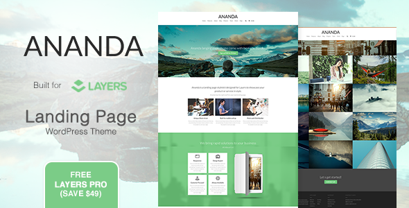 Ananda - Landing Page WordPress Theme 
           TFx