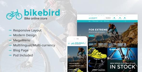 BikeBird - Responsive Bike Store Magento theme
           TFx