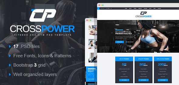 CrossPower - Sport Gym Fitness PSD Template
           TFx