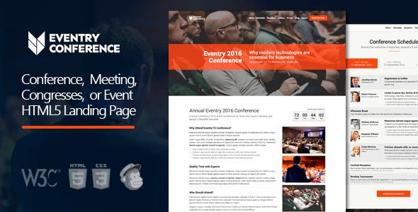 Eventry - Conference & Event HTML5 Landing Page Template
           TFx