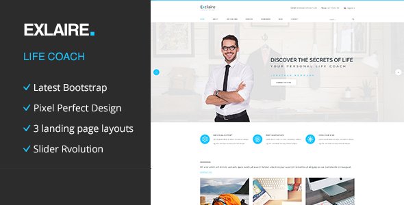 Exclaire - Personal Life Coach HTML template
           TFx