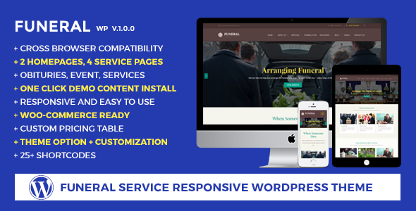 Funeral Service Responsive WordPress Theme
           TFx