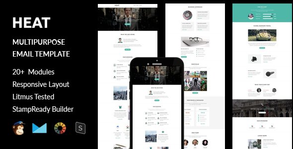 Heat - Multipurpose Responsive Email Template + Stampready Builder
           TFx