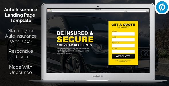 Jr. Auto Insurance - Landing Page Unbounce Template
           TFx