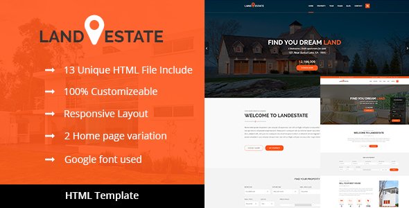 Land Estate - Real Estate/Properties HTML Template
           TFx