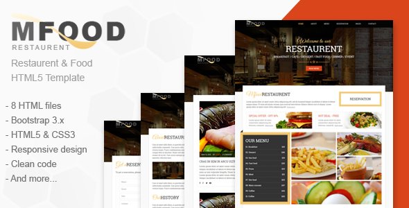 Mfood - Restaurent and Food HTML5 Template
           TFx