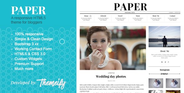 PAPER :: Minimal Personal Blog Template
           TFx
