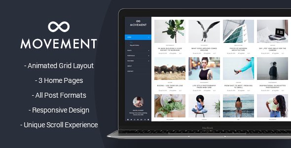Portfolio Blog WordPress Theme - Movement
           TFx
