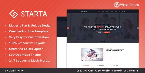 Starta - One Page Portfolio WordPress Theme
           TFx