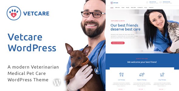 Vetcare Veterinarian Medical Pet Care WordPress Theme
           TFx