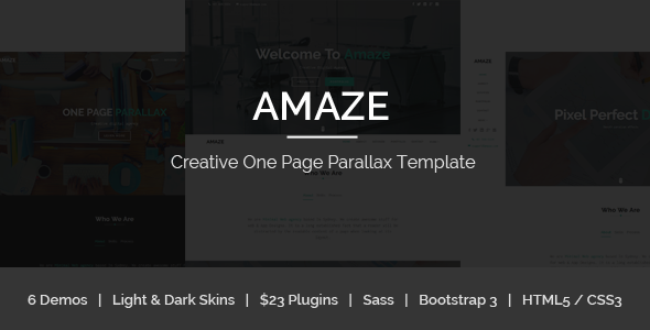 Amaze - Creative One Page Parallax WordPress Theme
           TFx