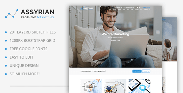 Assyrian - Online Marketing, SEO, Social Media Agency Sketch Template
           TFx