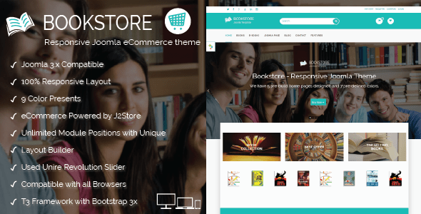 Book Store - Responsive Joomla eCommerce Theme
           TFx