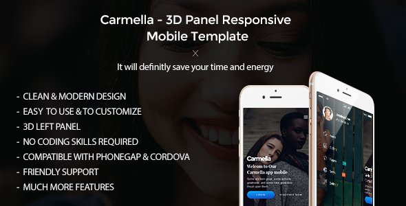 Carmella - 3D Panel Responsive Mobile Template
           TFx