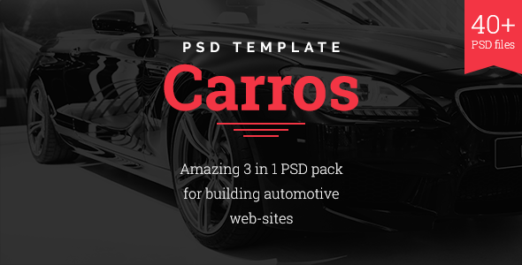 Carros — Auto Service / Tuning Center / Parts Retailer PSD Template
           TFx